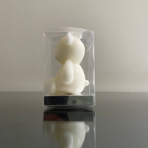 OFF WHITE TEDDY BEAR CANDLE FAVOR