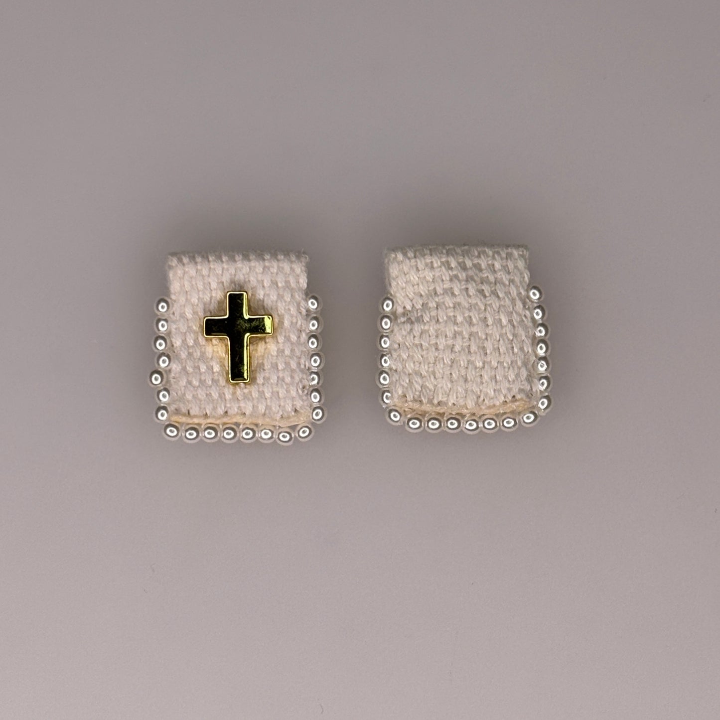 WHITE GOLD CROSS CHARM PENDANT