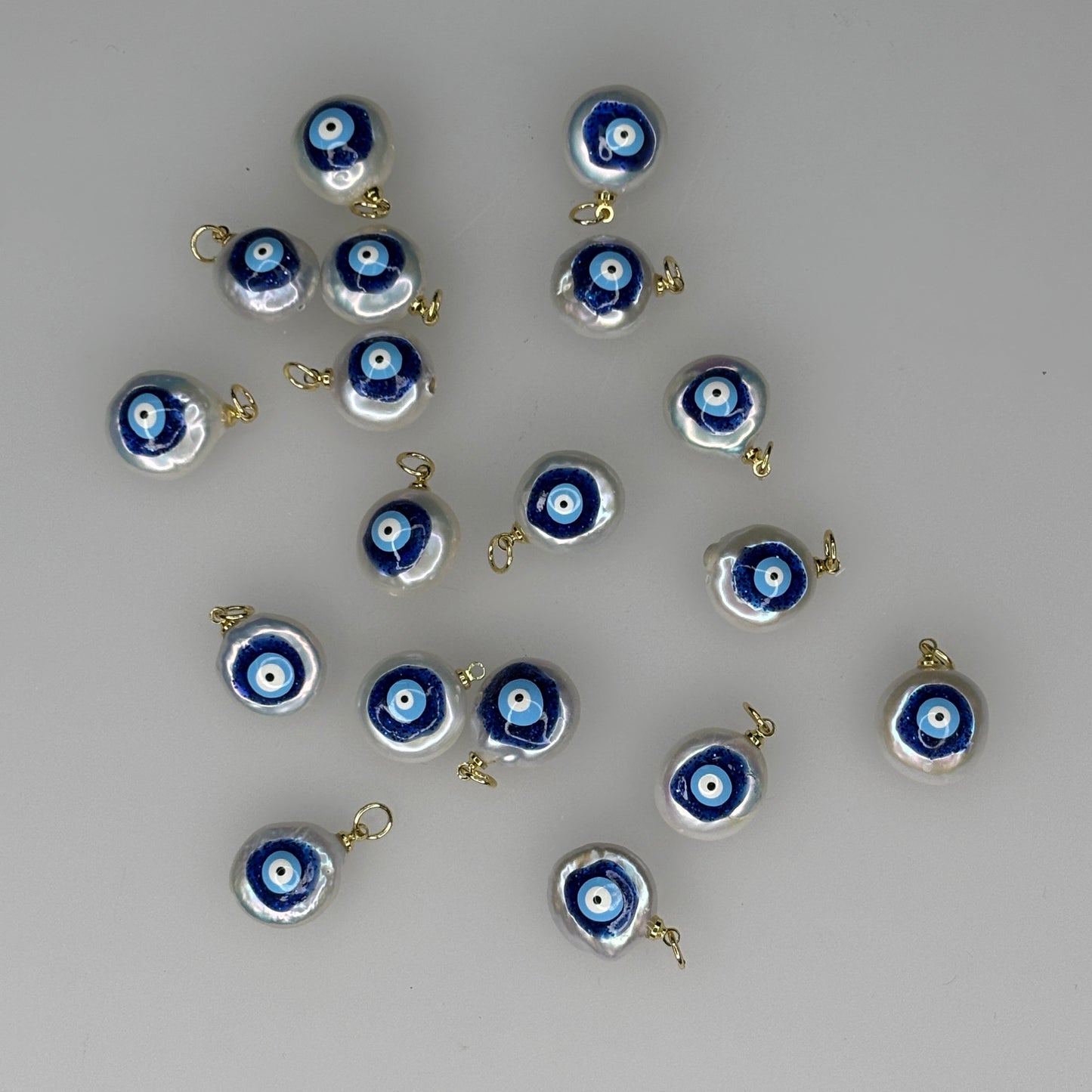EVIL EYE PEARL CHARM PENDANT