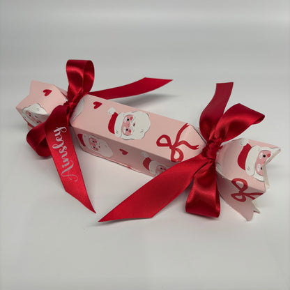 PERSONALISED CHRISTMAS CRACKERS SANTA & BOWS