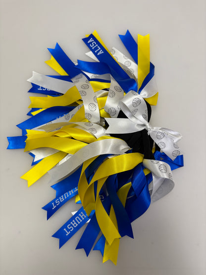 TEAM RIBBONS SET OF 3 WITH SPORTS BALL