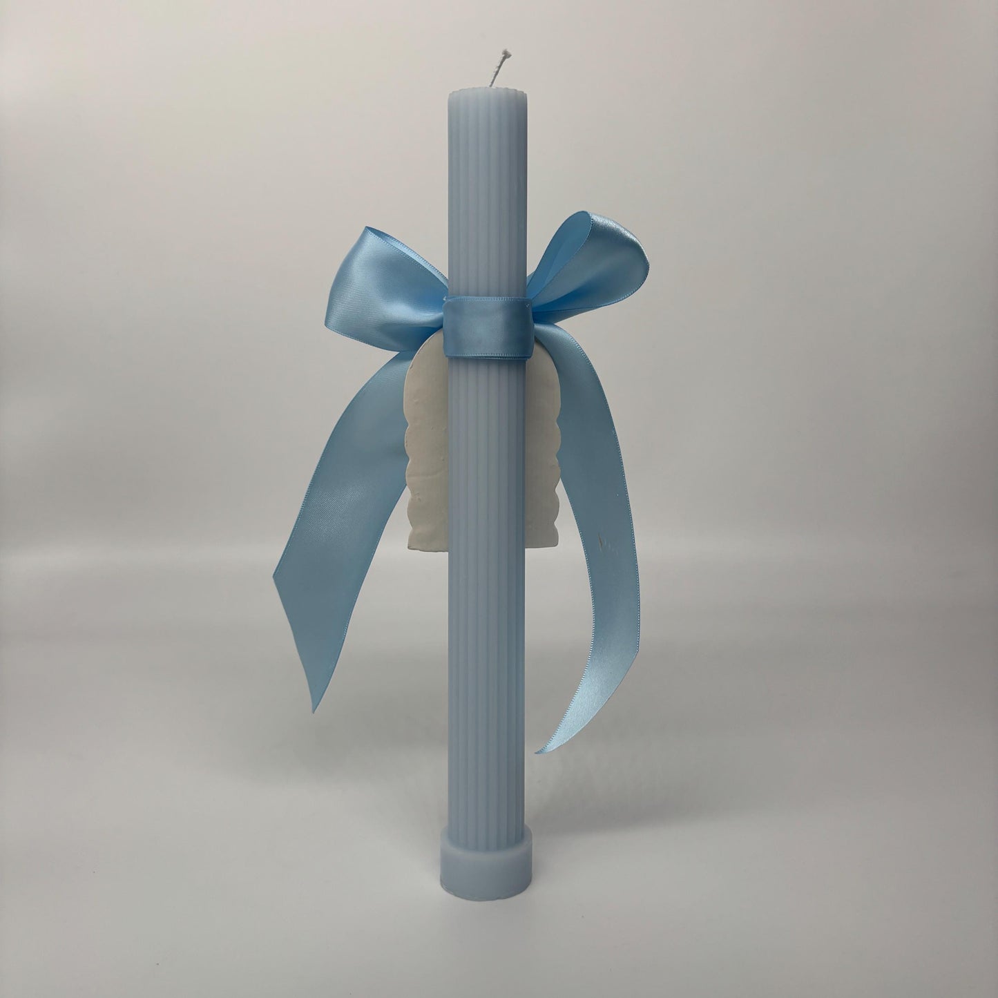 Blue and White Easter Palm Sunday Candle Lambatha Orthodox Easter