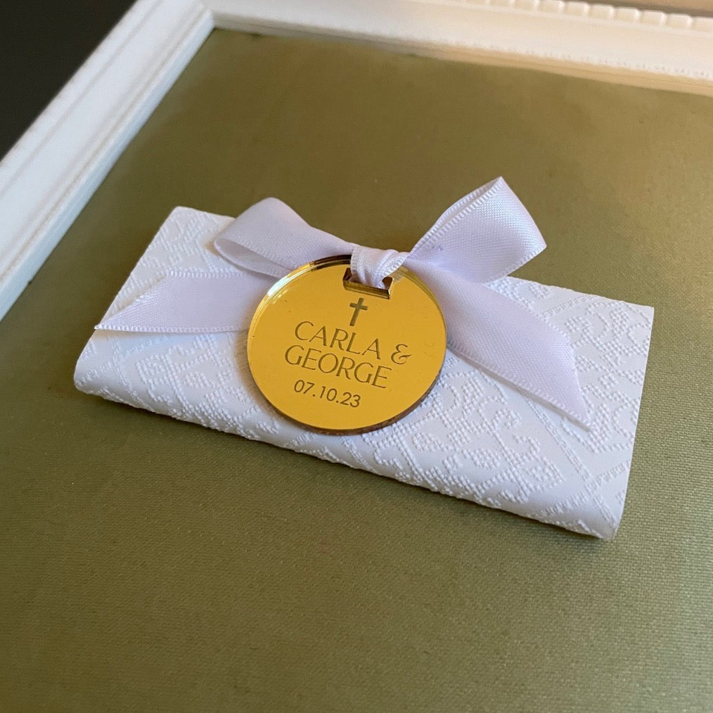 MINI CHOCOLATE BAR FAVOR WITH TAG FOR WEDDING