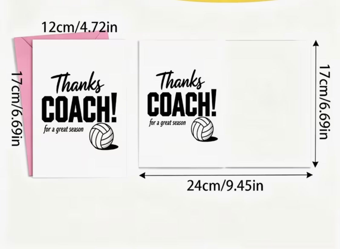THANKS COACH FOR A GREAT SEASON CARD