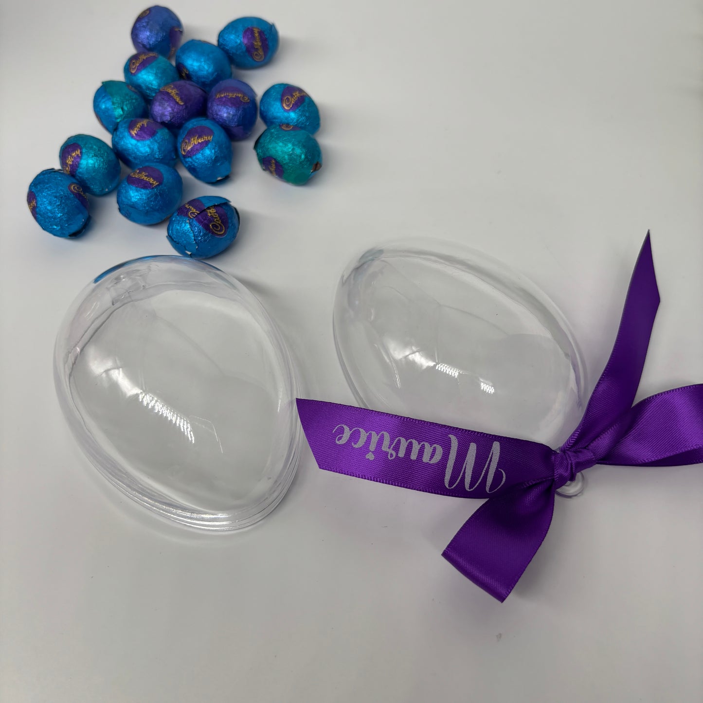 Easter Egg Container with Personalised Bow ( Eggs Not Included )