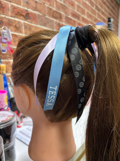 TEAM RIBBONS SET OF 3 WITH SPORTS BALL