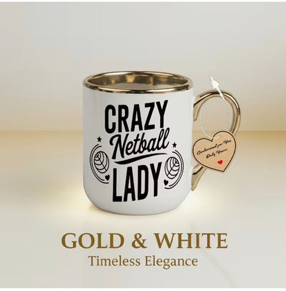 CRAZY NETBALL LADY MUG