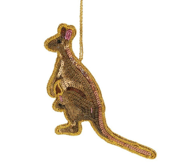 KANGAROO BEADED CHRISTMAS TREE ORNAMENT