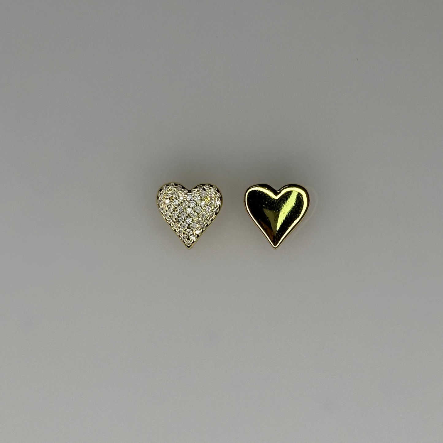 GOLD CRYSTAL HEART CHARM PENDANT