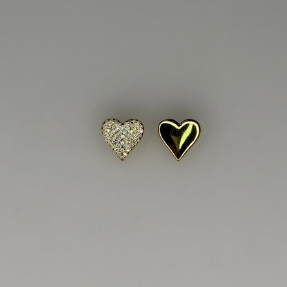 GOLD CRYSTAL HEART CHARM PENDANT