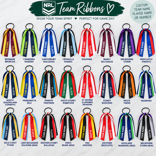 NRL HAIR RIBBONS