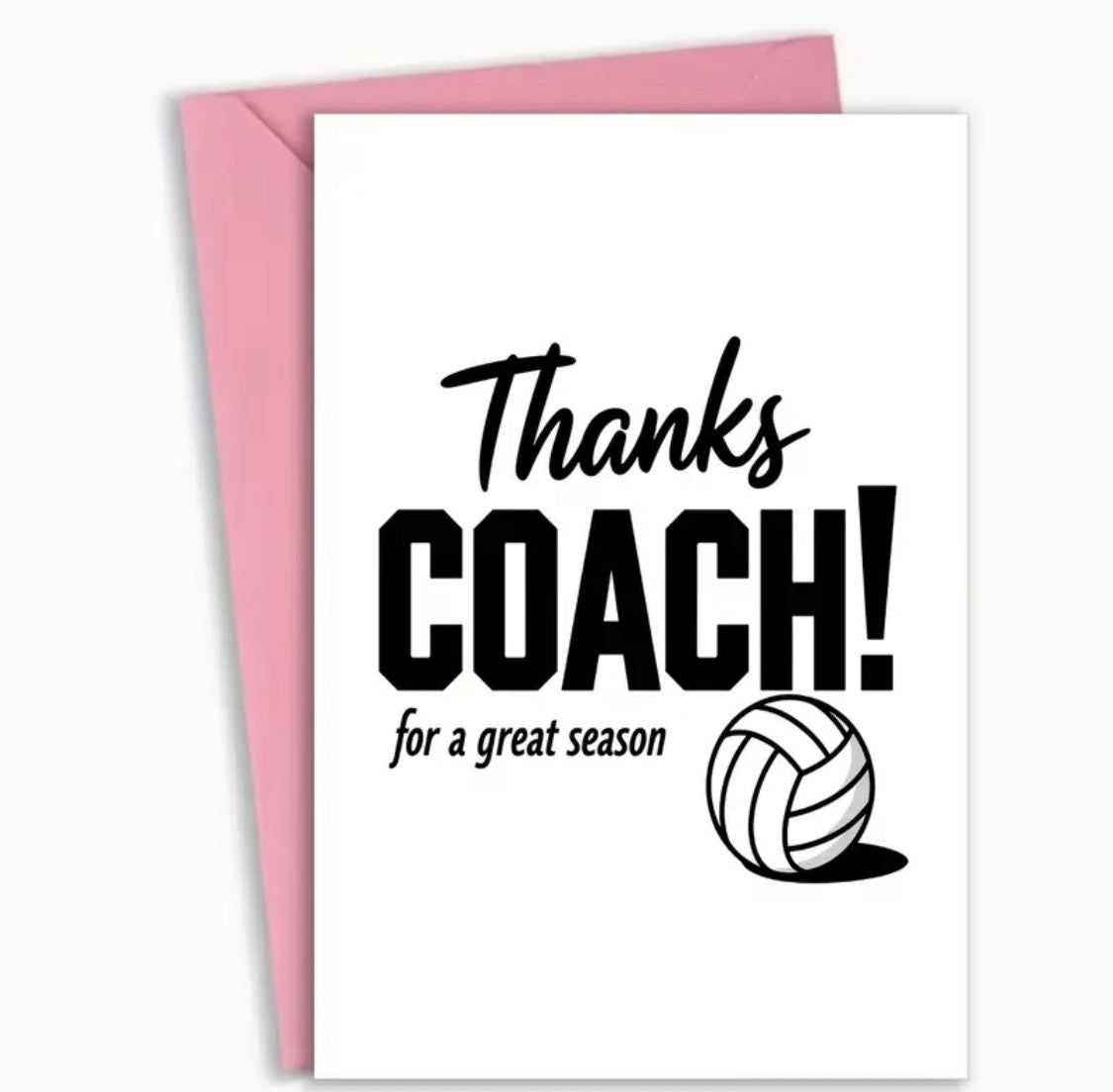 THANKS COACH FOR A GREAT SEASON CARD