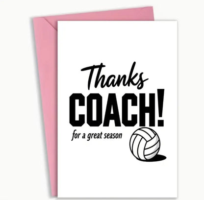 THANKS COACH FOR A GREAT SEASON CARD