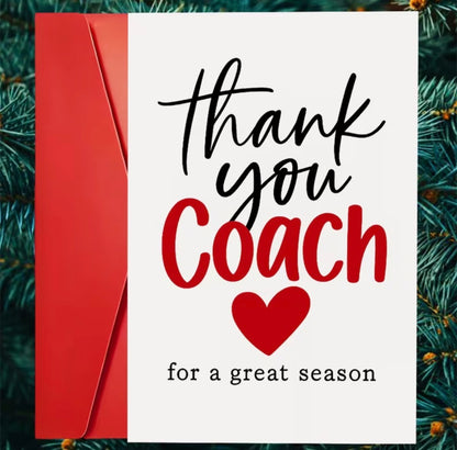 THANK YOU COACH CARD