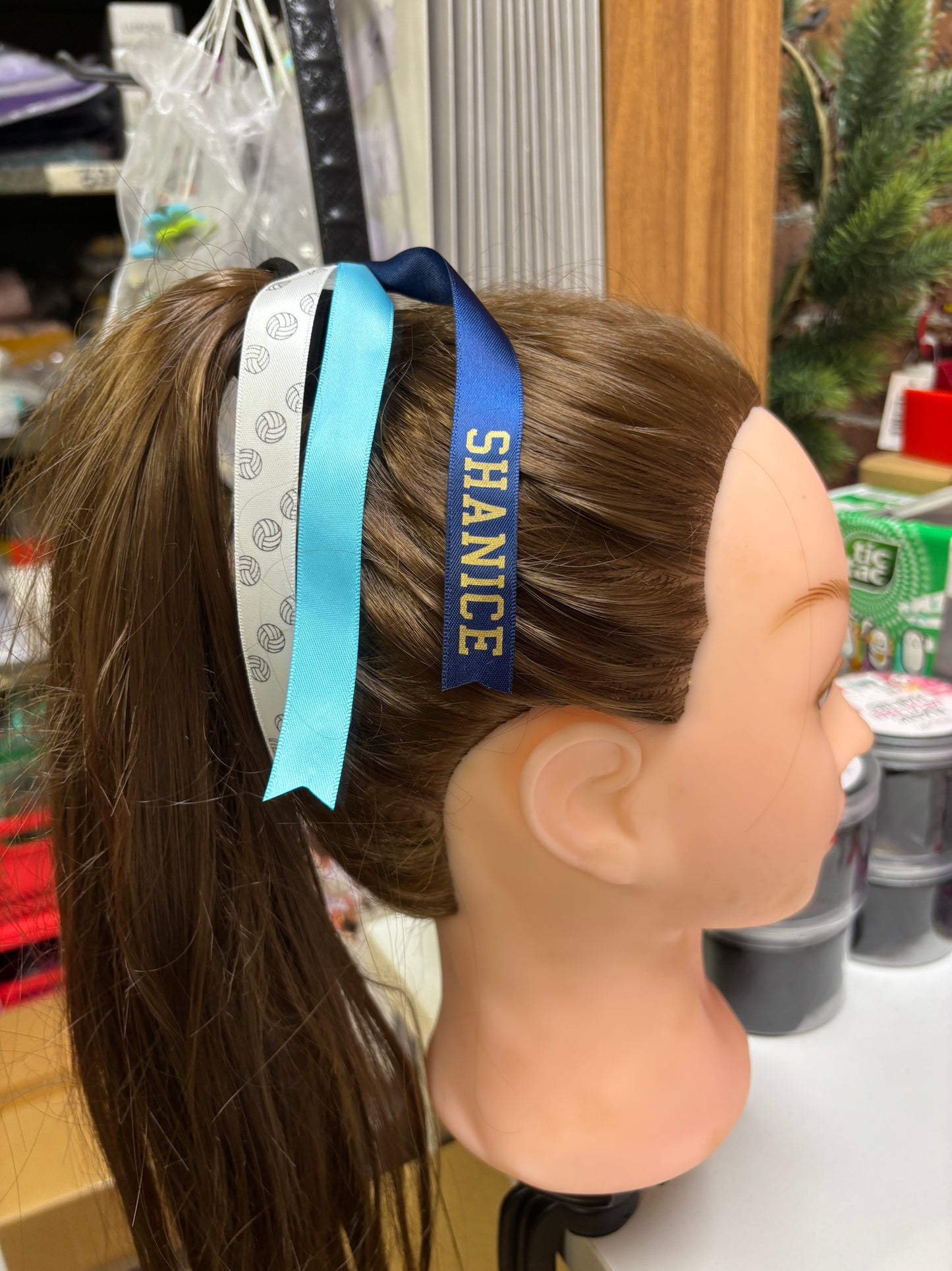 TEAM RIBBONS SET OF 3 WITH SPORTS BALL