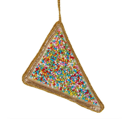 BEADED FAIRY BREAD CHRISTMAS TREE ORNAMENT
