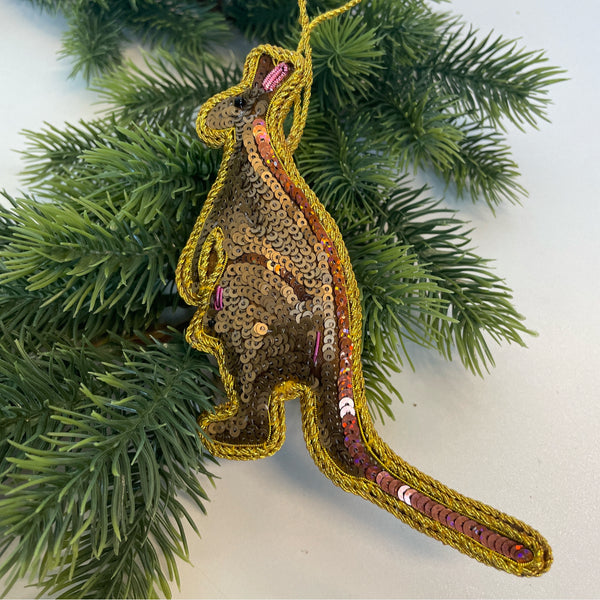 KANGAROO BEADED CHRISTMAS TREE ORNAMENT