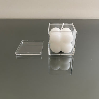 12 x CLEAR ACRYLIC BOXES 4.5cm