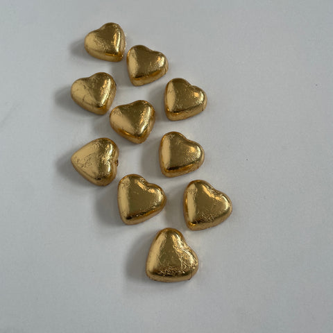 10 x GOLD MILK CHOCOLATE HEARTS