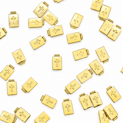 GOLD PLATE CROSS CHARM PENDANT