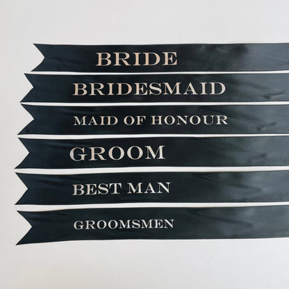 WEDDING SERIES CUSTOM PRINT RIBBON PLACE CARDS 25M BLACK