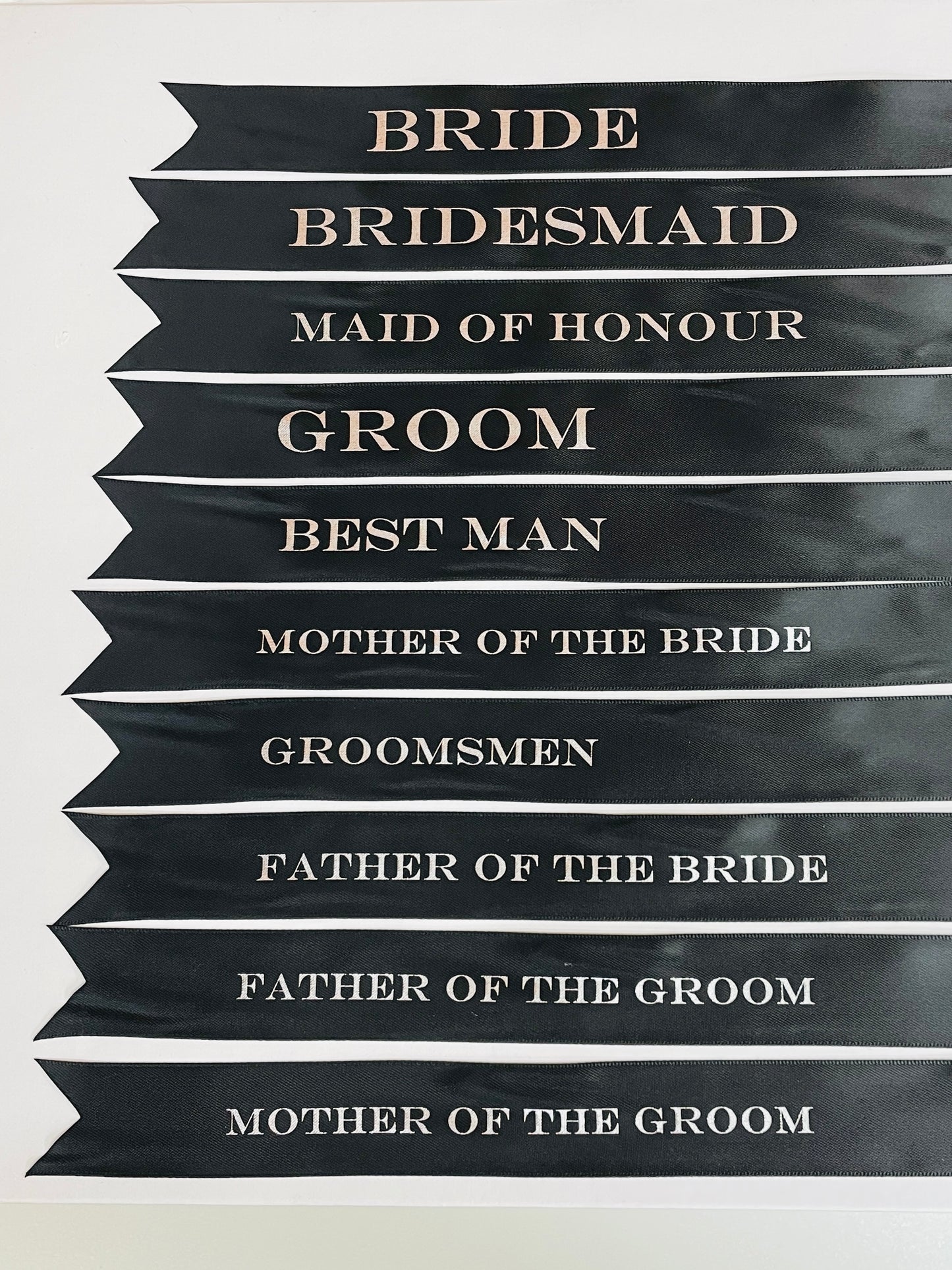 WEDDING SERIES CUSTOM PRINT RIBBON PLACE CARDS 25M BLACK