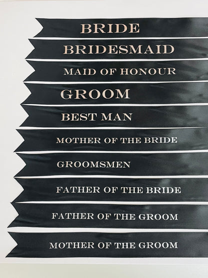WEDDING SERIES CUSTOM PRINT RIBBON PLACE CARDS 25M BLACK