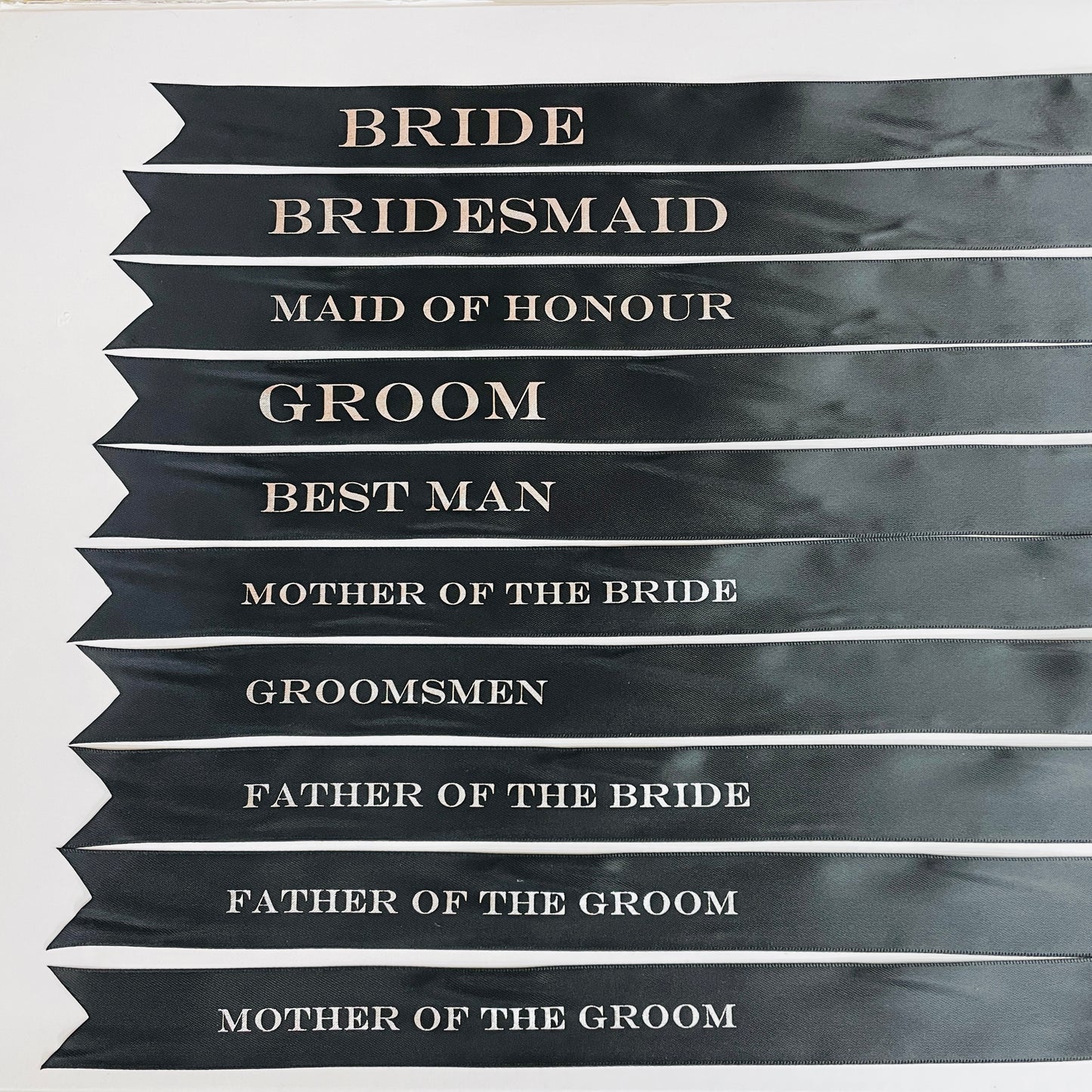 WEDDING SERIES CUSTOM PRINT RIBBON PLACE CARDS 25M BLACK