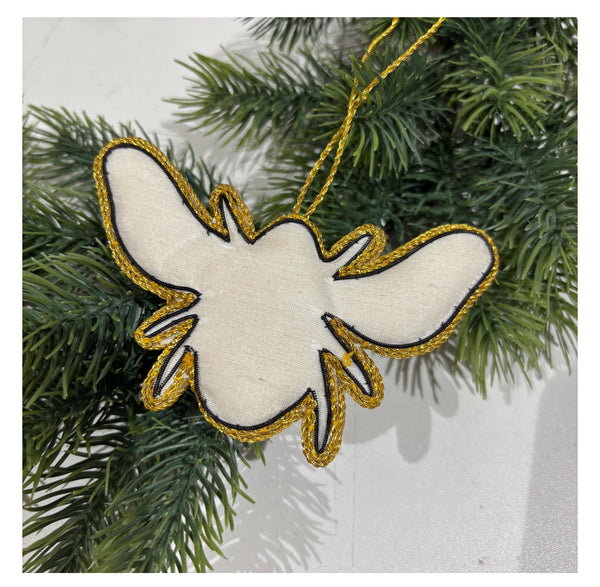 BEE BEADED CHRISTMAS TREE ORNAMENT