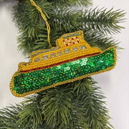 SYDNEY FERRY BEADED CHRISTMAS TREE ORNAMENT