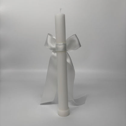 Gold Pearl Cross and White Easter Palm Sunday Candle Lambatha Orthodox Easter