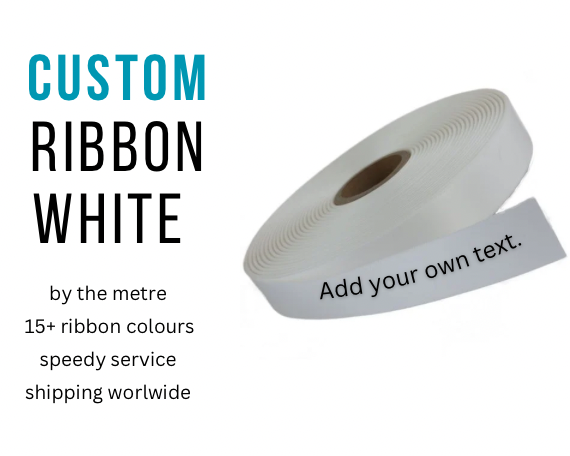 CUSTOM PRINT RIBBON WHITE