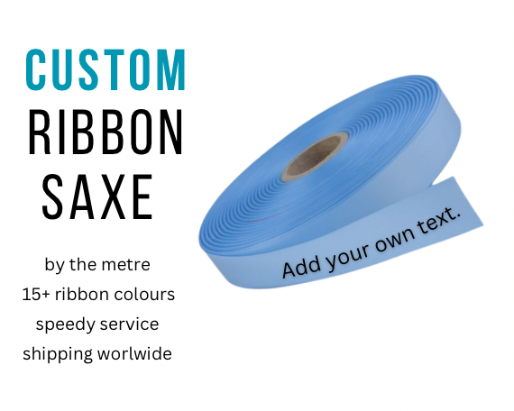 CUSTOM PRINT RIBBON SAXE