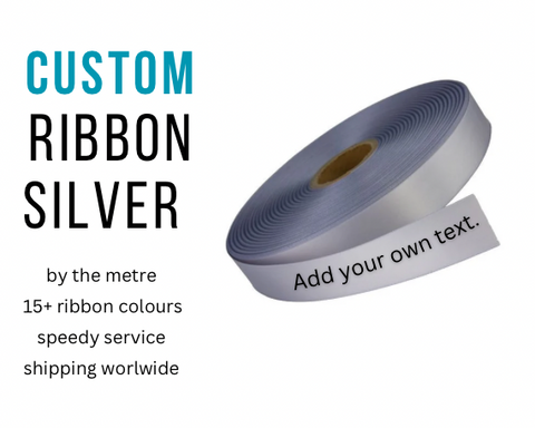 CUSTOM PRINT RIBBON SILVER