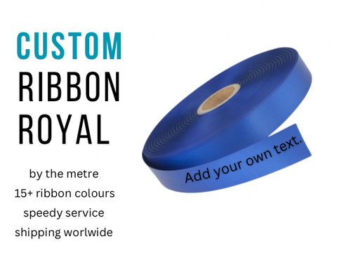 CUSTOM PRINT RIBBON ROYAL BLUE