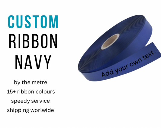 CUSTOM PRINT RIBBON NAVY