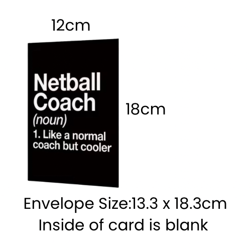 NETBALL COACH CARD