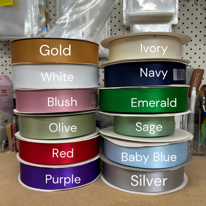 CUSTOM PRINT RIBBON 38MM PLACE CARD BOWS STYLISH FONT