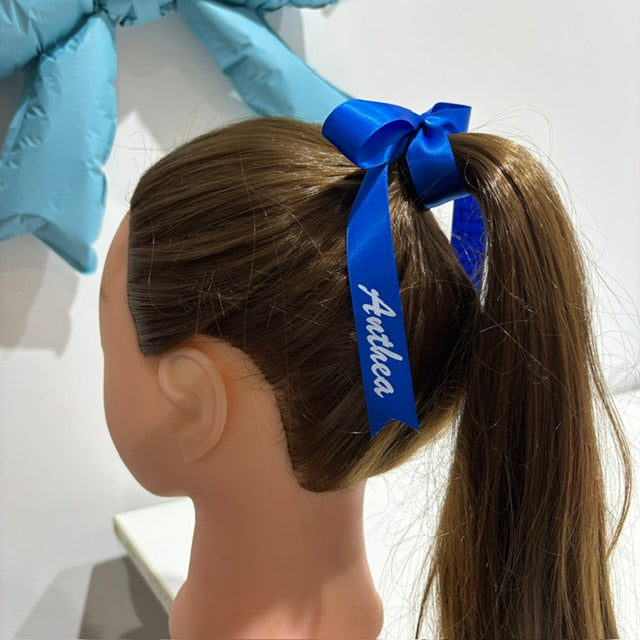 VARSITY SCRIPT HAIR RIBBONS