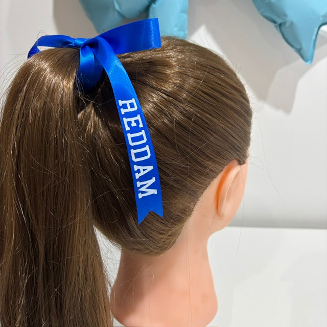 VARSITY SCRIPT HAIR RIBBONS
