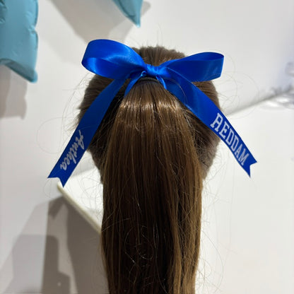 VARSITY SCRIPT HAIR RIBBONS