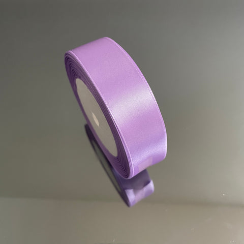 2.5CM LILAC SINGLE SIDED SATIN RIBBON 25 YARDS