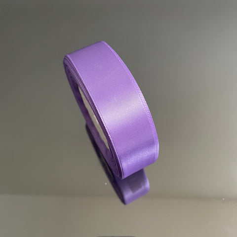 2.5CM LAVENDER SINGLE SIDED SATIN RIBBON 25 YARDS