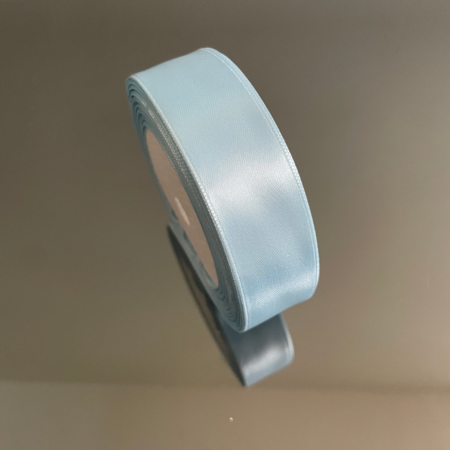 2.5CM POWDER BLUE SINGLE SIDED SATIN RIBBON 25 YARDS
