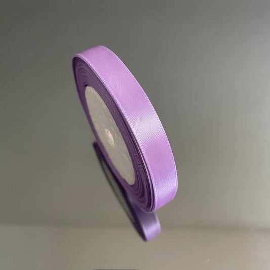 1.2CM LILAC SINGLE SIDED SATIN RIBBON 25 YARDS