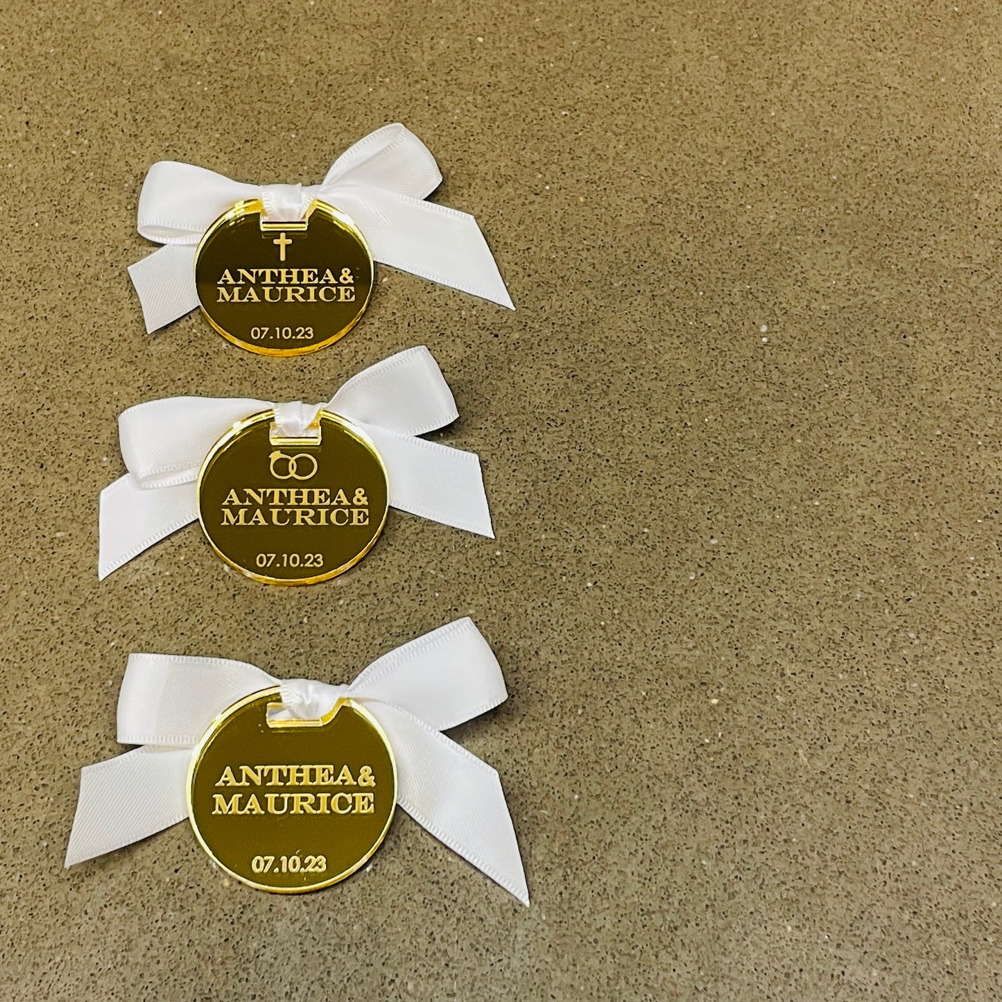 10 x WEDDING ACRYLIC TAGS