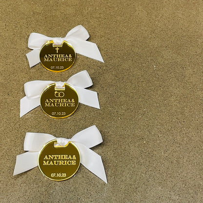 10 x WEDDING ACRYLIC TAGS