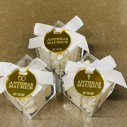 10 x WEDDING ACRYLIC TAGS