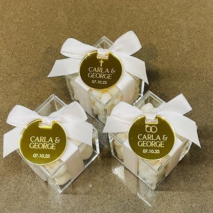 10 x WEDDING ACRYLIC TAGS