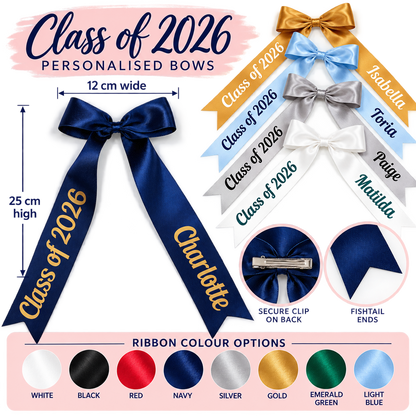 PERSONALISED CLASS OF 2026 BOW